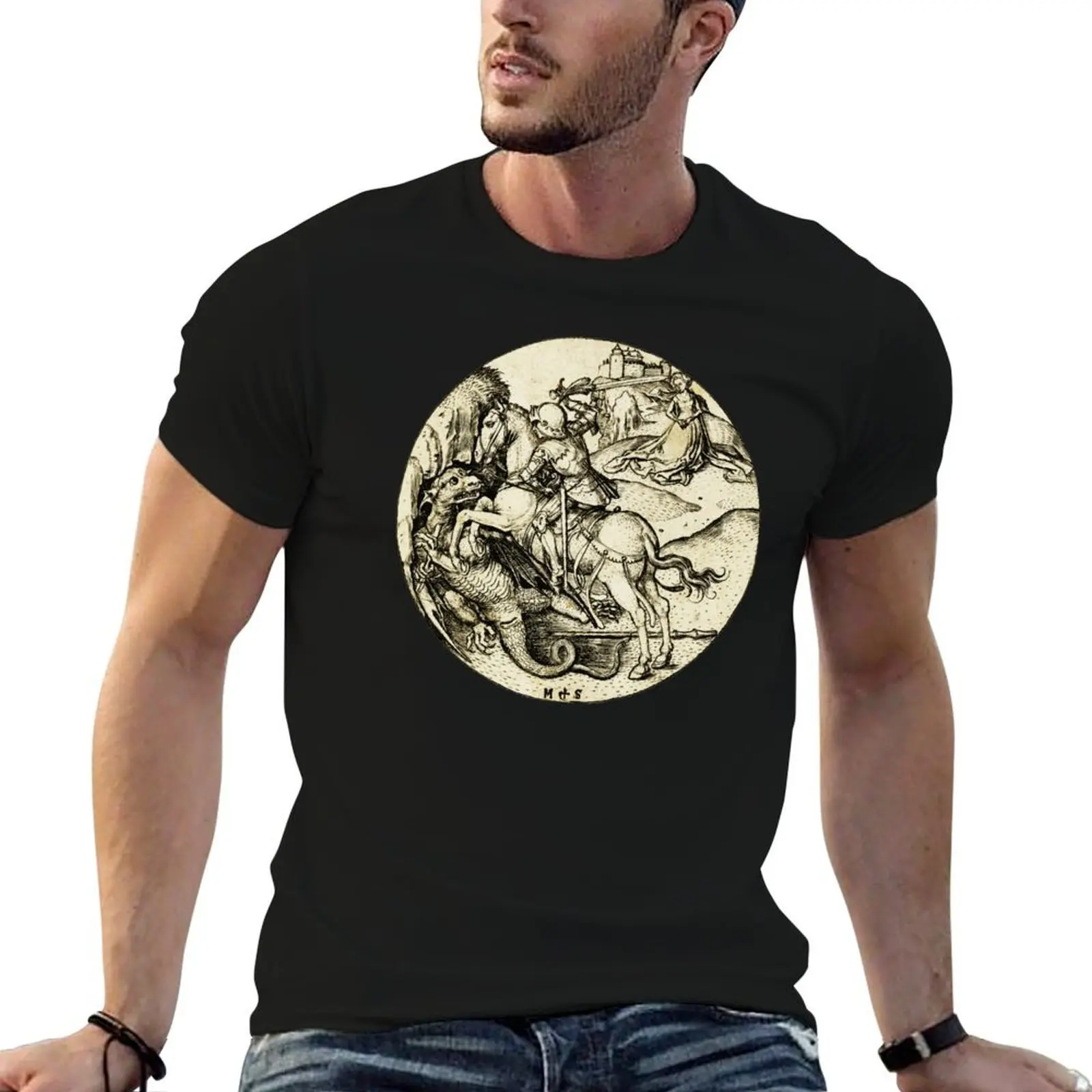 ST. GEORGE COMBATTING DRAGON in Black White Red by Martin Schongauer T-Shirt man tshirt essential t shirt T-Shirt
ST. GEORGE COMBATTING DRAGON in Black White Red by Martin Schongauer T-Shirt man tshirt essential t shirt T-Shirt