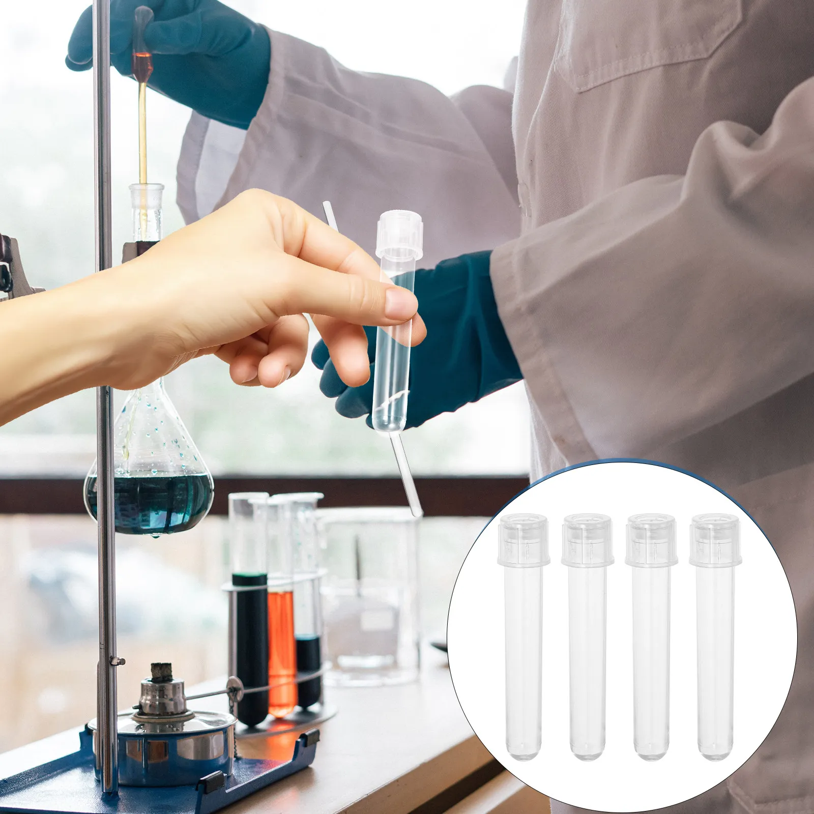 24Pcs Shaking Bacterial Tubes Plastic Test Tubes with Cap 5Ml Small Sample Storage for Lab Research Liquid Powder Cell Handling
24Pcs Shaking Bacterial Tubes Plastic Test Tubes with Cap 5Ml Small Sample Storage for Lab Research Liquid Powder Cell Handling