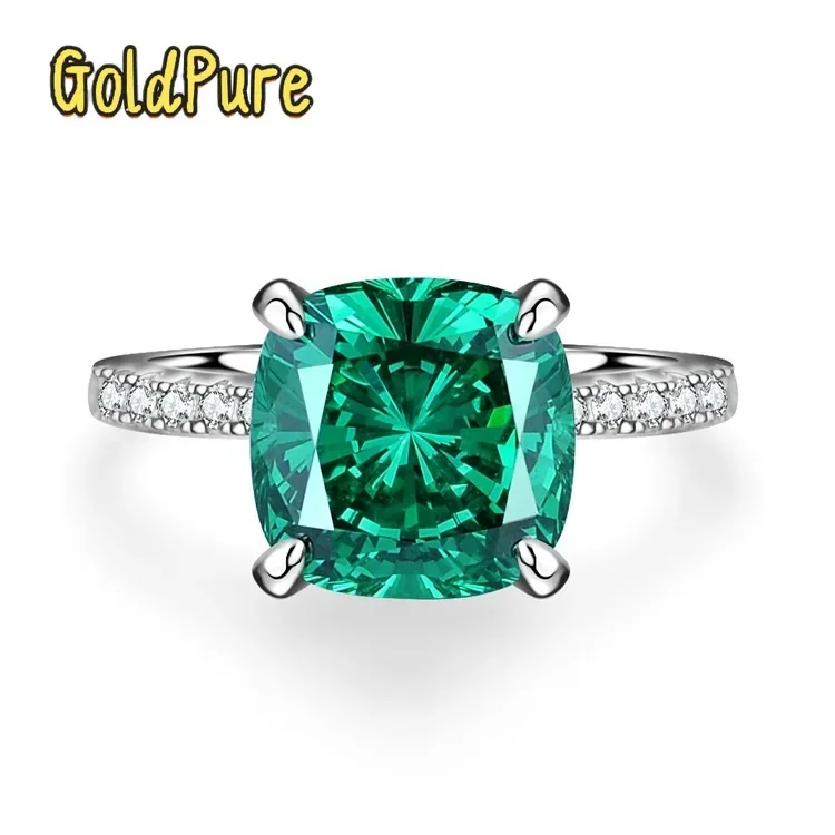 Goldpure Luxury Solid Platinum PT950 Girl's grandmother green diamond ring moissanite diamond ring
Goldpure Luxury Solid Platinum PT950 Girl's grandmother green diamond ring moissanite diamond ring