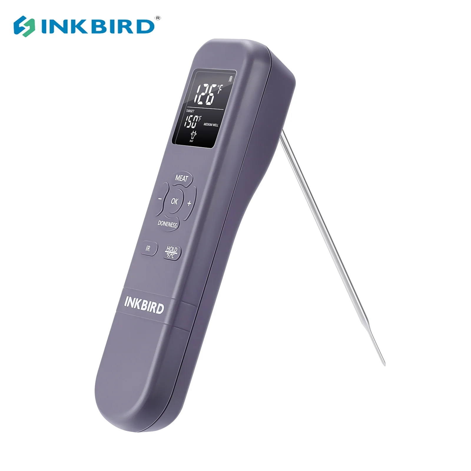 INKBIRD Meat Thermometer with IR Detector Handy Multifunctional Food Thermometer IHT-1M Cooking Timer for Grilling Kitchen Tools
INKBIRD Meat Thermometer with IR Detector Handy Multifunctional Food Thermometer IHT-1M Cooking Timer for Grilling Kitchen Tools