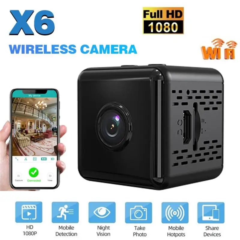 X6 Mini Camera Wireless Wifi 1080P HD IP Camera Home Security IR Night Magnetic Camcorder Micro Video Surveillance Camera
X6 Mini Camera Wireless Wifi 1080P HD IP Camera Home Security IR Night Magnetic Camcorder Micro Video Surveillance Camera