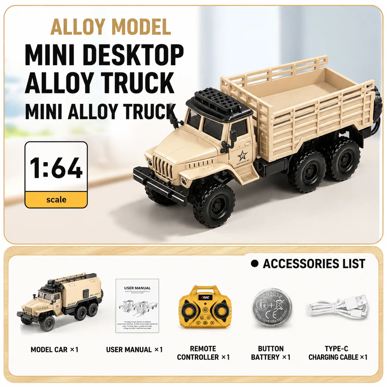 1:64 Reuro 6WD RC Ural Military Vehicle Mini Alloy Truck LED Lamp 3 Speed Control Desktop Hobby Model
1:64 Reuro 6WD RC Ural Military Vehicle Mini Alloy Truck LED Lamp 3 Speed Control Desktop Hobby Model