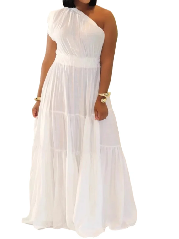 Fashion One-shoulder Sleeve Dress Lady Elegant Sexy Solid Off Shoulder High Waist Loose Dresses Women Holiday Party Skirt Summer
Fashion One-shoulder Sleeve Dress Lady Elegant Sexy Solid Off Shoulder High Waist Loose Dresses Women Holiday Party Skirt Summer