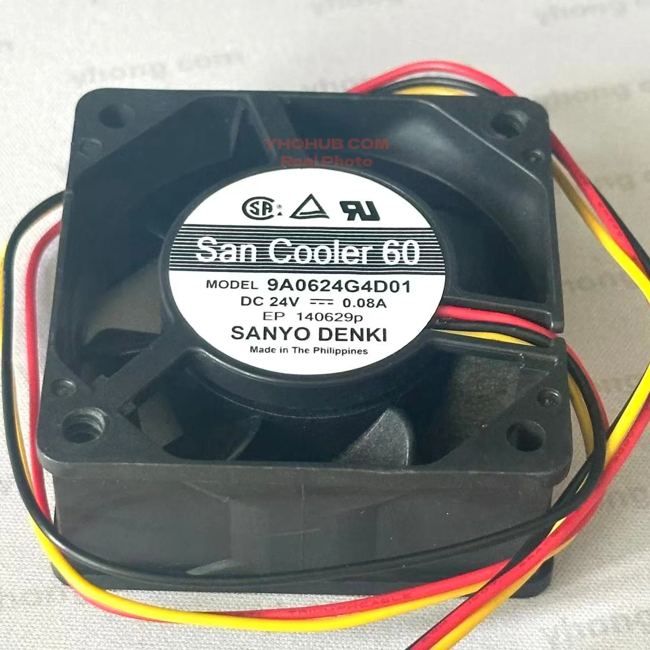 SANYO DENKI 9A0624G4D01 DC 24V 0.08A 60x60x25mm 3-Wire Server Cooling Fan
SANYO DENKI 9A0624G4D01 DC 24V 0.08A 60x60x25mm 3-Wire Server Cooling Fan