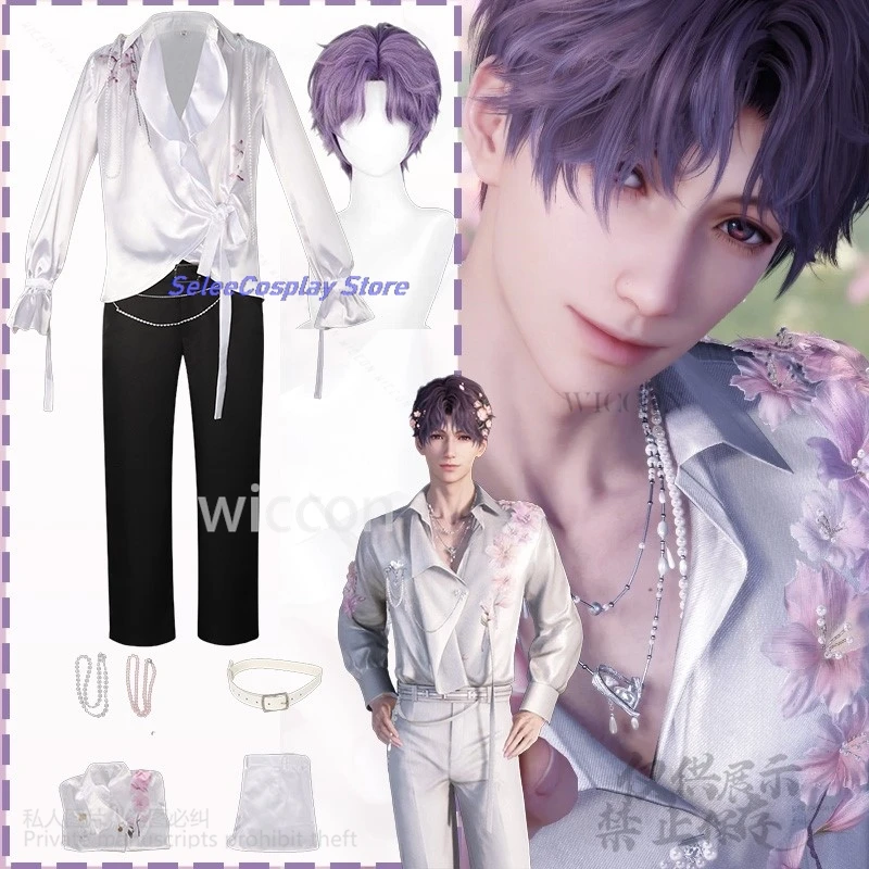 Love And Deepspace Cosplay Rafayel Qiyu Costume Spring And Flower Elegant long-sleeved Shirt Necklace Trousers Wigs Customized
Love And Deepspace Cosplay Rafayel Qiyu Costume Spring And Flower Elegant long-sleeved Shirt Necklace Trousers Wigs Customized