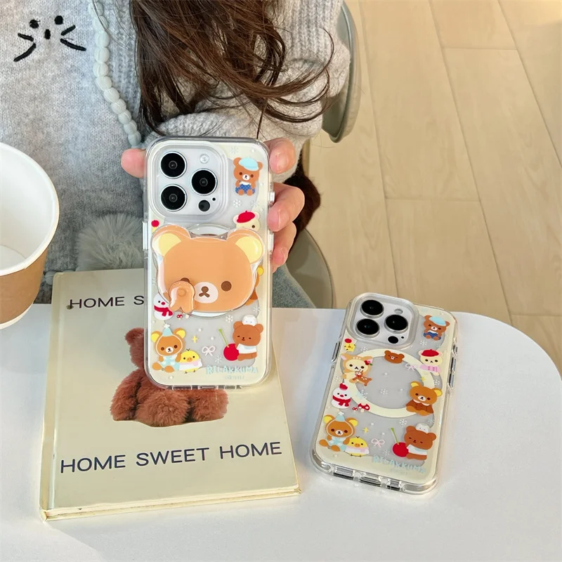 Korea Cute Cartoon Snowman Bear Magsafe Wireless Charge Case For iPhone 13 14 15 16 Pro Max Anime Bear Rotate Magnetic Holder
Korea Cute Cartoon Snowman Bear Magsafe Wireless Charge Case For iPhone 13 14 15 16 Pro Max Anime Bear Rotate Magnetic Holder