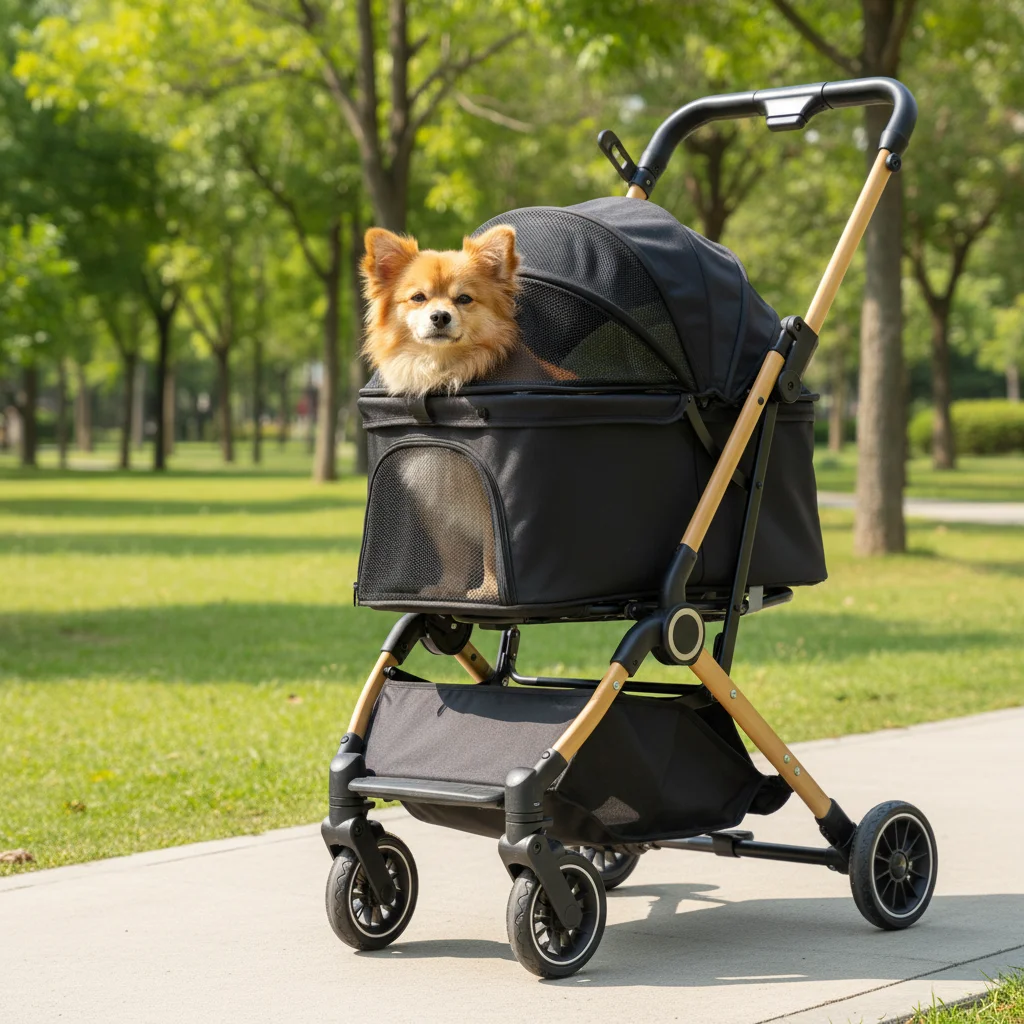 New Luxury Portable Breathable Adjustable Comfortable Pet Stroller 4-Wheel 25kg Small/Medium Cats Dogs Frame Foldable Detachable
New Luxury Portable Breathable Adjustable Comfortable Pet Stroller 4-Wheel 25kg Small/Medium Cats Dogs Frame Foldable Detachable