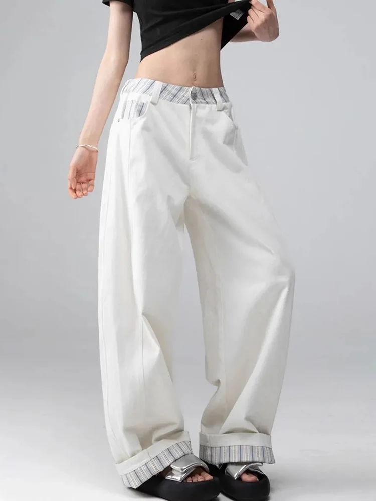 Plaid Patchwork Wide Leg Pants Women Loose Vintage Streetwear Straight Trousers High Waist Hip Hop Bf American Retro Pant New
Plaid Patchwork Wide Leg Pants Women Loose Vintage Streetwear Straight Trousers High Waist Hip Hop Bf American Retro Pant New