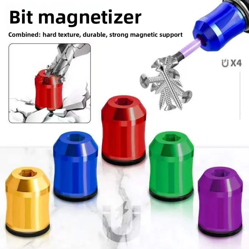 Aluminum alloy magnetic ring high-hardness bit magnetizer6.35Hexagonal handle screwdriver bit with anti-slip universal magnetic
Aluminum alloy magnetic ring high-hardness bit magnetizer6.35Hexagonal handle screwdriver bit with anti-slip universal magnetic