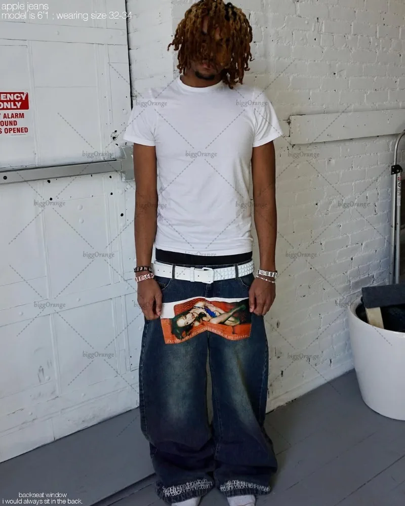 American Retro Streetwear Trousers Hip-hop Trendy Y2K Harajuku Baggy Jeans Men Gothic Punk Casual Straight-leg Low Waist Pants
American Retro Streetwear Trousers Hip-hop Trendy Y2K Harajuku Baggy Jeans Men Gothic Punk Casual Straight-leg Low Waist Pants