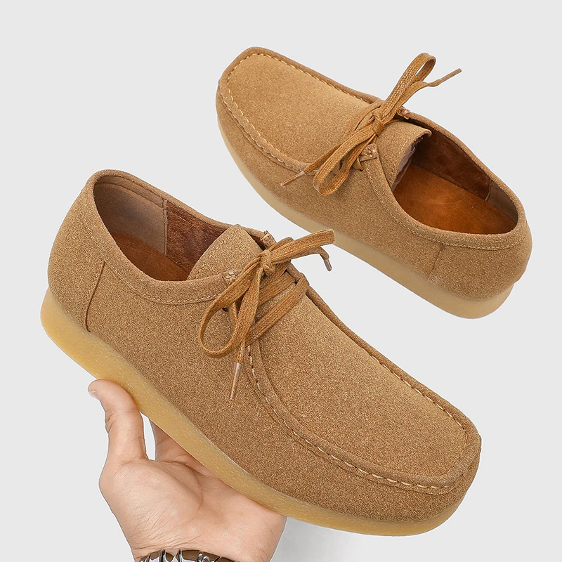 Новая осенняя мужская повседневная обувь, замшевые туфли на плоской подошве, мужские удобные мужские туфли на шнуровке для вождения, легкая мужская обувь для отдыха 
Новая осенняя мужская повседневная обувь, замшевые туфли на плоской подошве, мужские удобные мужские туфли на шнуровке для вождения, легкая мужская обувь для отдыха