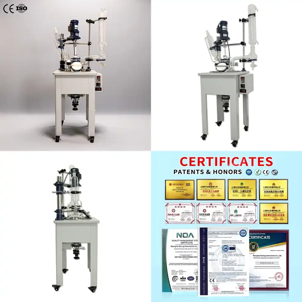 High Vacuum Automatic Chemical Mixing Lab Single Layer Stirrer Heating 10L/20L Glass Reaction Kettle Pump Engine Pressure
High Vacuum Automatic Chemical Mixing Lab Single Layer Stirrer Heating 10L/20L Glass Reaction Kettle Pump Engine Pressure