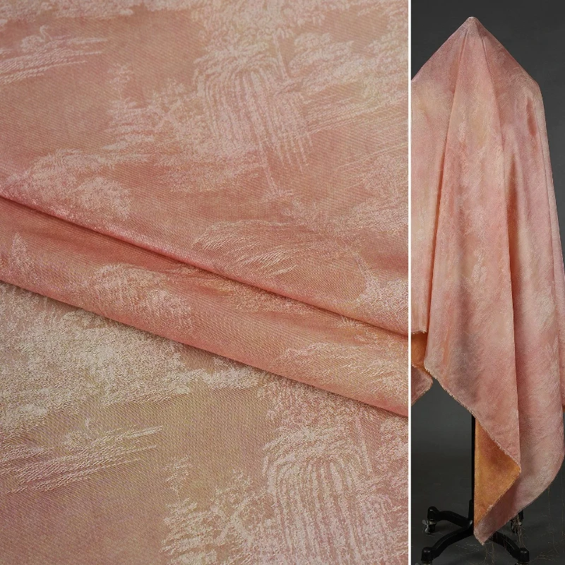 Apricot Pink Floating Light Brocade Fabric Summer Top Hanfu Qipao Breathable Silk Smooth Designer Versatile Clothing Fabric
Apricot Pink Floating Light Brocade Fabric Summer Top Hanfu Qipao Breathable Silk Smooth Designer Versatile Clothing Fabric