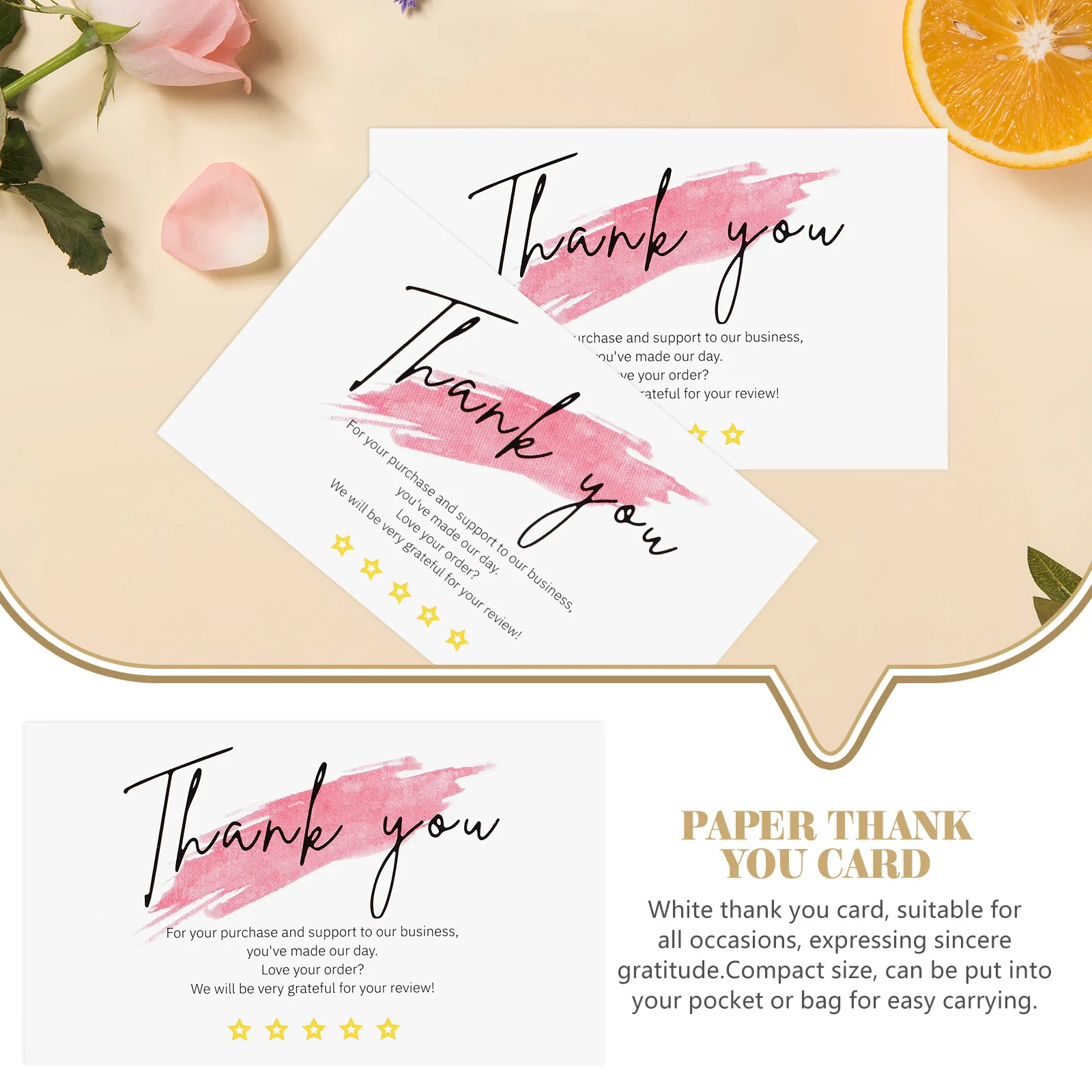 30Pcs Copper Paper Thank You Cards for Business Paper Small Business Thanks Cards Bulk Thank You Purchase Card
30Pcs Copper Paper Thank You Cards for Business Paper Small Business Thanks Cards Bulk Thank You Purchase Card