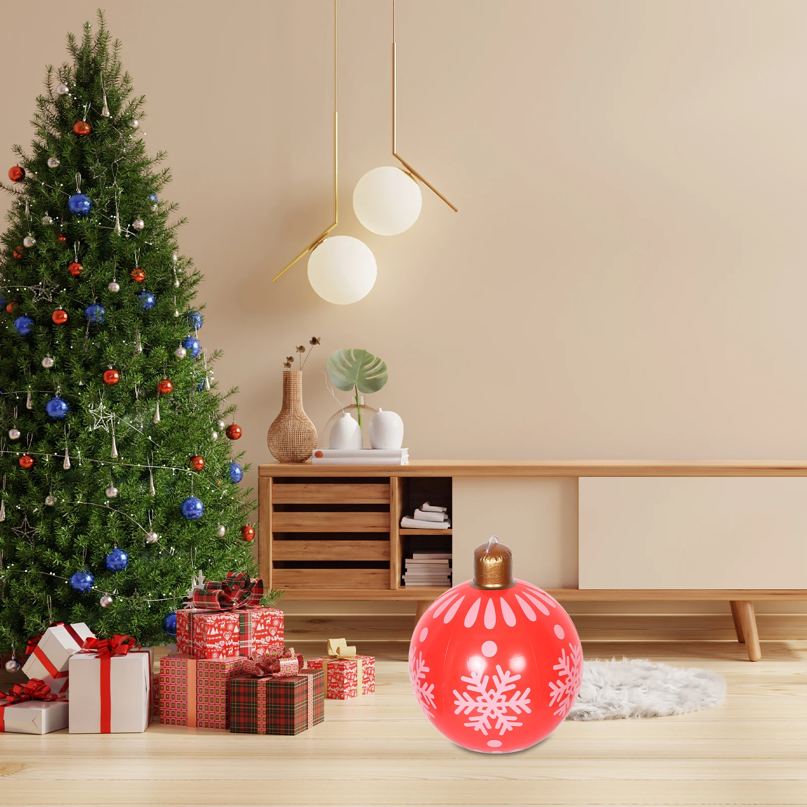 Christmas Inflatable Ball Large Red Snowflake Design Waterproof Outdoor Decorations Giant naments for Porch Lawn Yard Holiday
Christmas Inflatable Ball Large Red Snowflake Design Waterproof Outdoor Decorations Giant naments for Porch Lawn Yard Holiday