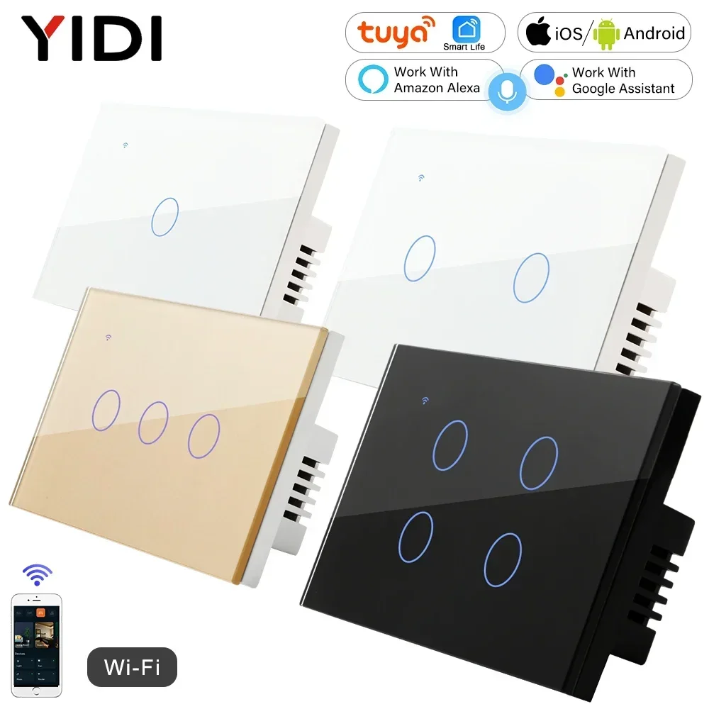 Tuya Smart Life Home Wifi Night Light Glass Switch IR US Israel AU Standard 220V Touch Wall Lamp with no Null Alexa Google Home
Tuya Smart Life Home Wifi Night Light Glass Switch IR US Israel AU Standard 220V Touch Wall Lamp with no Null Alexa Google Home