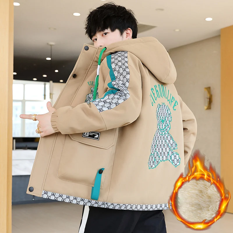 Sport Coat Men Autumn Winter Korean Edition Trend Velvet Thick Hooded Casual Jacket Fashion Brand Teenagers Clothes Drop Ship
Sport Coat Men Autumn Winter Korean Edition Trend Velvet Thick Hooded Casual Jacket Fashion Brand Teenagers Clothes Drop Ship