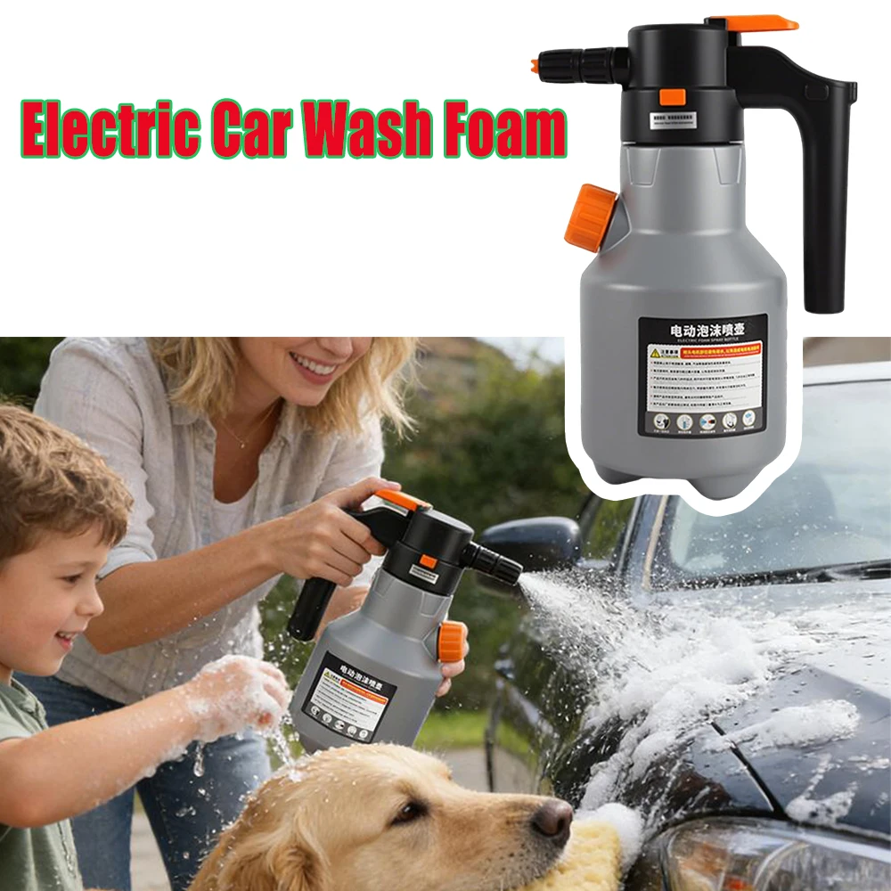 Electric Car Wash Foam Cannon Cordless Rechargeable Pressure Spray Bottle Adjustable Nozzle for Watering Garden Plants
Electric Car Wash Foam Cannon Cordless Rechargeable Pressure Spray Bottle Adjustable Nozzle for Watering Garden Plants