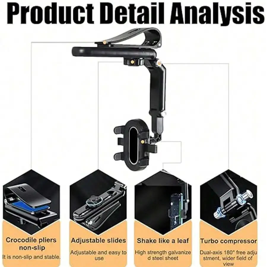 Multifunctional Adjustable Car Phone Holder With Sun Visor Mount 360° Rotatable Retractable For Most Smartphones
Multifunctional Adjustable Car Phone Holder With Sun Visor Mount 360° Rotatable Retractable For Most Smartphones