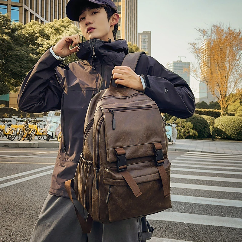 Fashionable men's PU solid color trendy shoulder bag backpack handbag school bag 백팩 sac à dos homme mochila mochila masculina
Fashionable men's PU solid color trendy shoulder bag backpack handbag school bag 백팩 sac à dos homme mochila mochila masculina