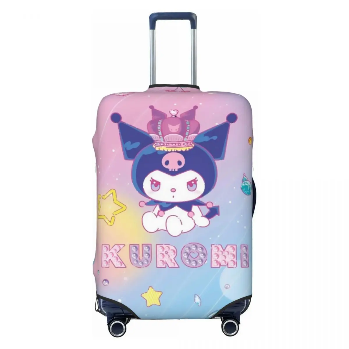 Пользовательские забавные очаровательные чехлы для багажа Kuromi, пыленепроницаемые модные пленочные чехлы для дорожных чемоданов
Пользовательские забавные очаровательные чехлы для багажа Kuromi, пыленепроницаемые модные пленочные чехлы для дорожных чемоданов