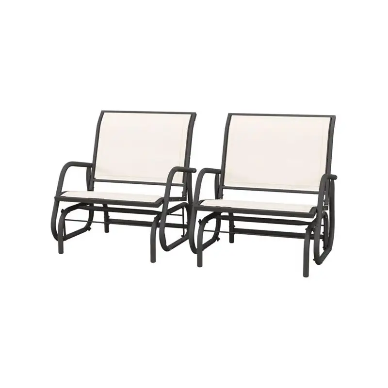 2PCS Outdoor Glider Chair - Cream White, Comfortable Patio Relaxation Seating, Ideal for Garden or Porch Use
2PCS Outdoor Glider Chair - Cream White, Comfortable Patio Relaxation Seating, Ideal for Garden or Porch Use