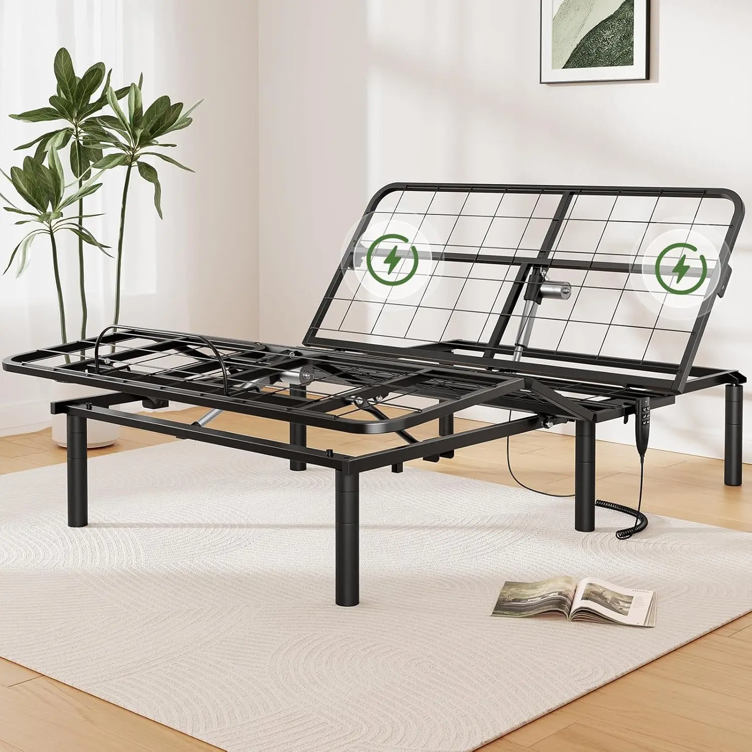 Marsail Full Adjustable Bed Base Frame with 4 Height Options Independent Head and Foot Incline 4 USB Ports 5 Min Assembly
Marsail Full Adjustable Bed Base Frame with 4 Height Options Independent Head and Foot Incline 4 USB Ports 5 Min Assembly