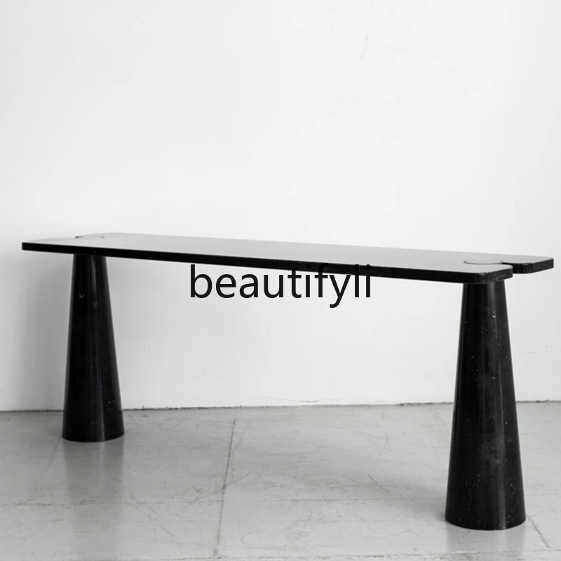 Italian simple natural marble against the wall entrance table Designer hotel villa entrance entrance table
Italian simple natural marble against the wall entrance table Designer hotel villa entrance entrance table