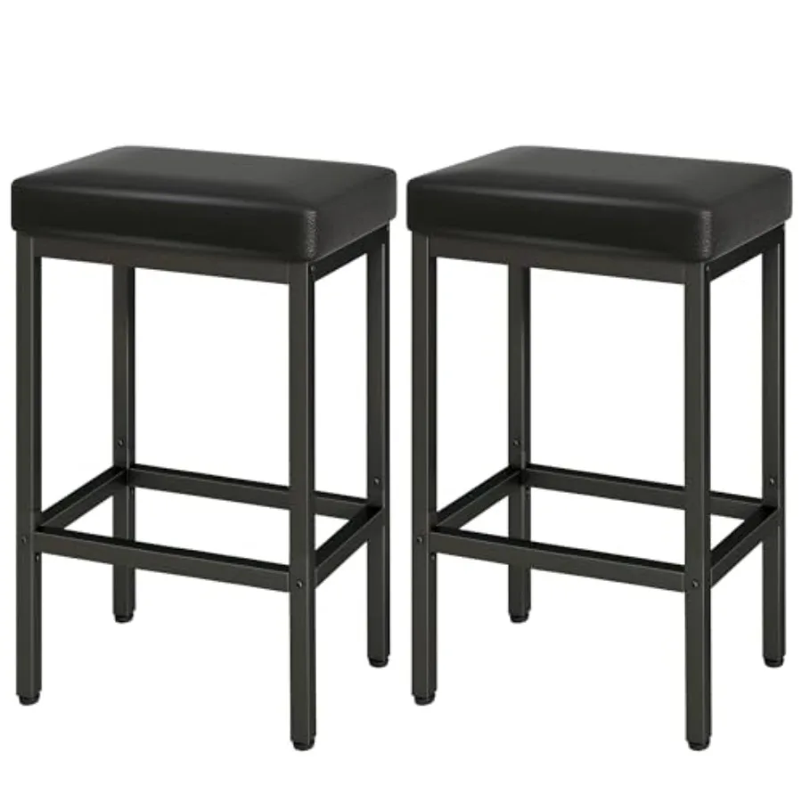 Bar Stools Set of 2 26 Inch Counter Height Bar Stools Barstools for Kitchen Island Counter PU Leather Kitchen Stools Chairs wit
Bar Stools Set of 2 26 Inch Counter Height Bar Stools Barstools for Kitchen Island Counter PU Leather Kitchen Stools Chairs wit