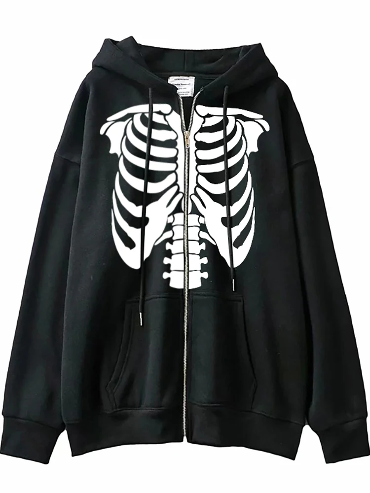 Street Style Skeleton Hoodie Couple Matching Long Sleeve Zipper Closure Loose Fit Sweatshirts Unisex Skull Print Casual Wear
Street Style Skeleton Hoodie Couple Matching Long Sleeve Zipper Closure Loose Fit Sweatshirts Unisex Skull Print Casual Wear