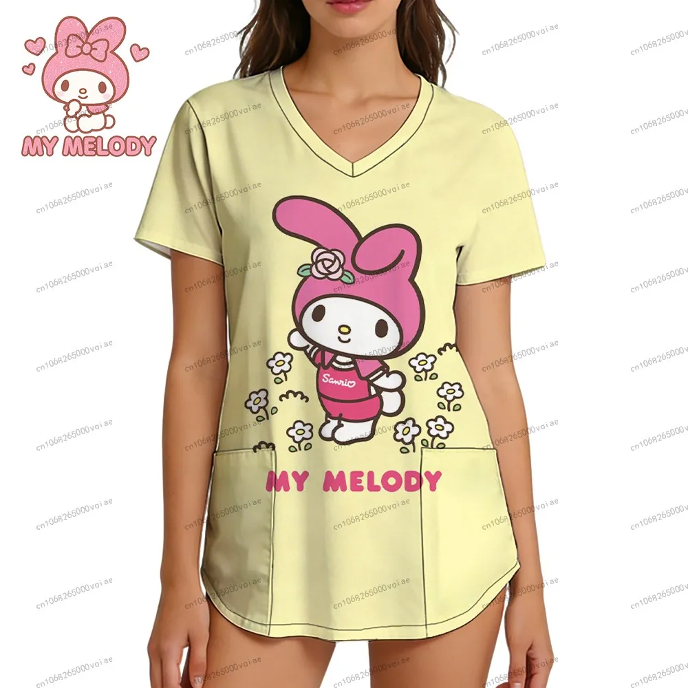 Women's Nurse Uniform V Neck T Shirt Cartoon Sanrio My Melody S-2XL 2026 New Kawaii Fashion Leisure Woman Clothes 3D Print Top
Women's Nurse Uniform V Neck T Shirt Cartoon Sanrio My Melody S-2XL 2026 New Kawaii Fashion Leisure Woman Clothes 3D Print Top