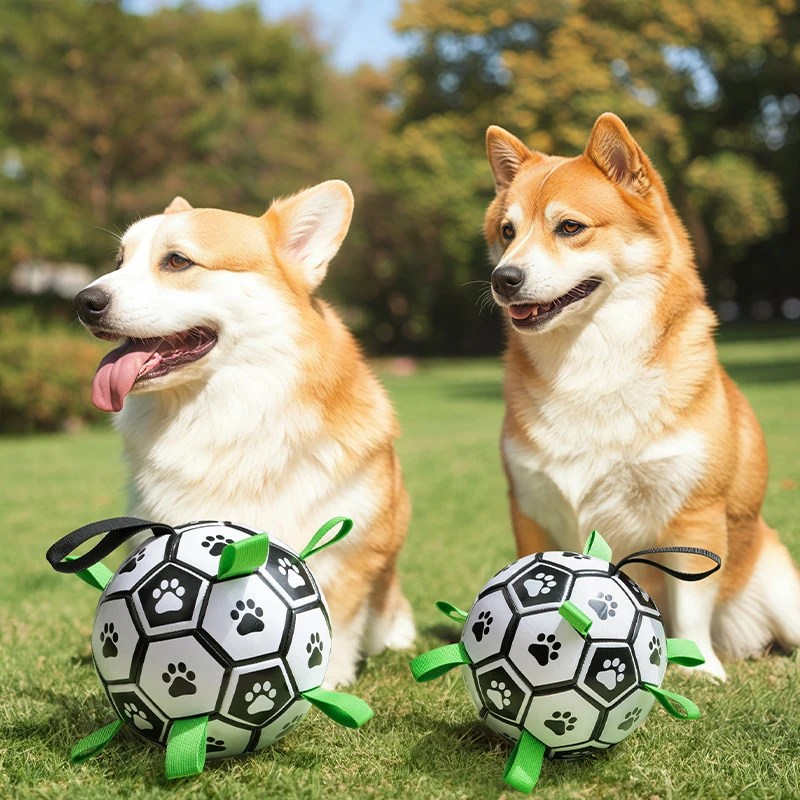Dog Toys Soccer Ball with Straps Interactive Dog Toy for Tug of War Puppy Pet Toys for Large Dogs Chihuahua Dog Accessories
Dog Toys Soccer Ball with Straps Interactive Dog Toy for Tug of War Puppy Pet Toys for Large Dogs Chihuahua Dog Accessories