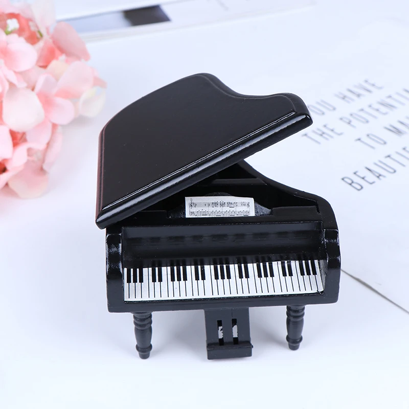 Black Wooden Grand Piano Model With Stool For 1:12 Dollhouse Miniature Play Toys Dolls House Furniture
Black Wooden Grand Piano Model With Stool For 1:12 Dollhouse Miniature Play Toys Dolls House Furniture 