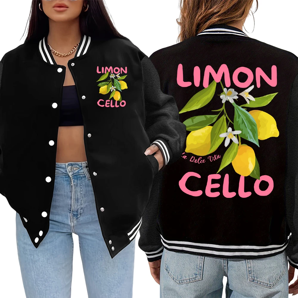 Lemon Fruits Cello Pink Letter Printed Women'S Sportswear Autumn Casual Jacket Soft Comfortable Jackets Trendy Loose Veste
Lemon Fruits Cello Pink Letter Printed Women'S Sportswear Autumn Casual Jacket Soft Comfortable Jackets Trendy Loose Veste