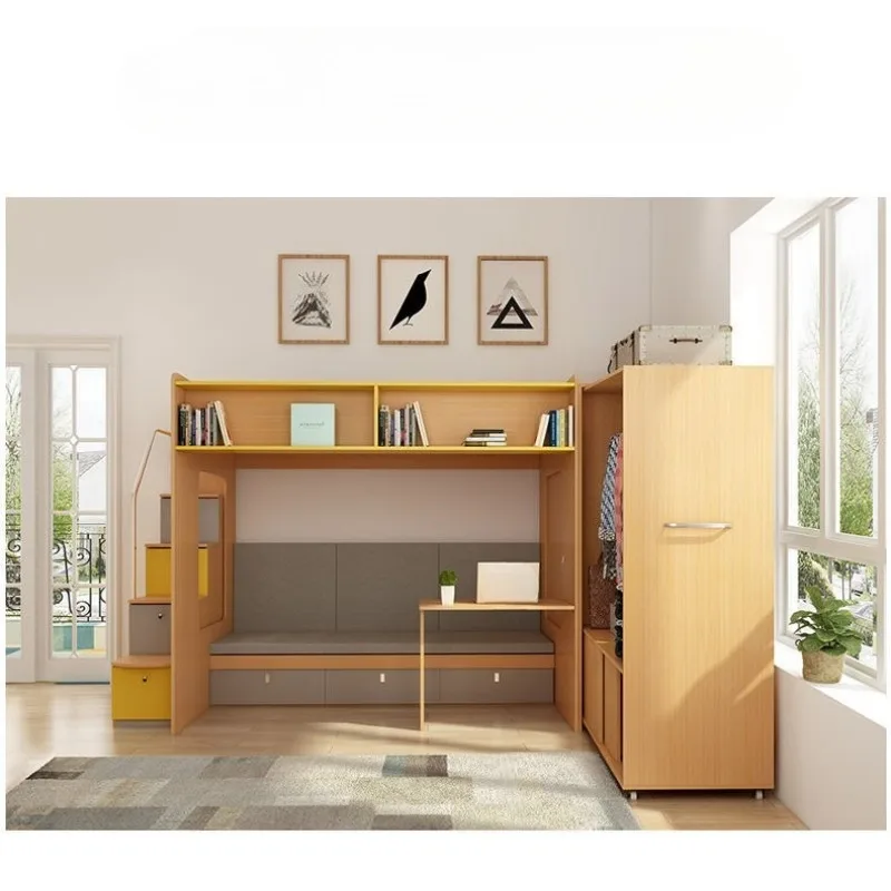 Children Go To Bed, Desk with Bookcase Above, Study Table Under The , Integrated Combination , Small Apartment
Children Go To Bed, Desk with Bookcase Above, Study Table Under The , Integrated Combination , Small Apartment