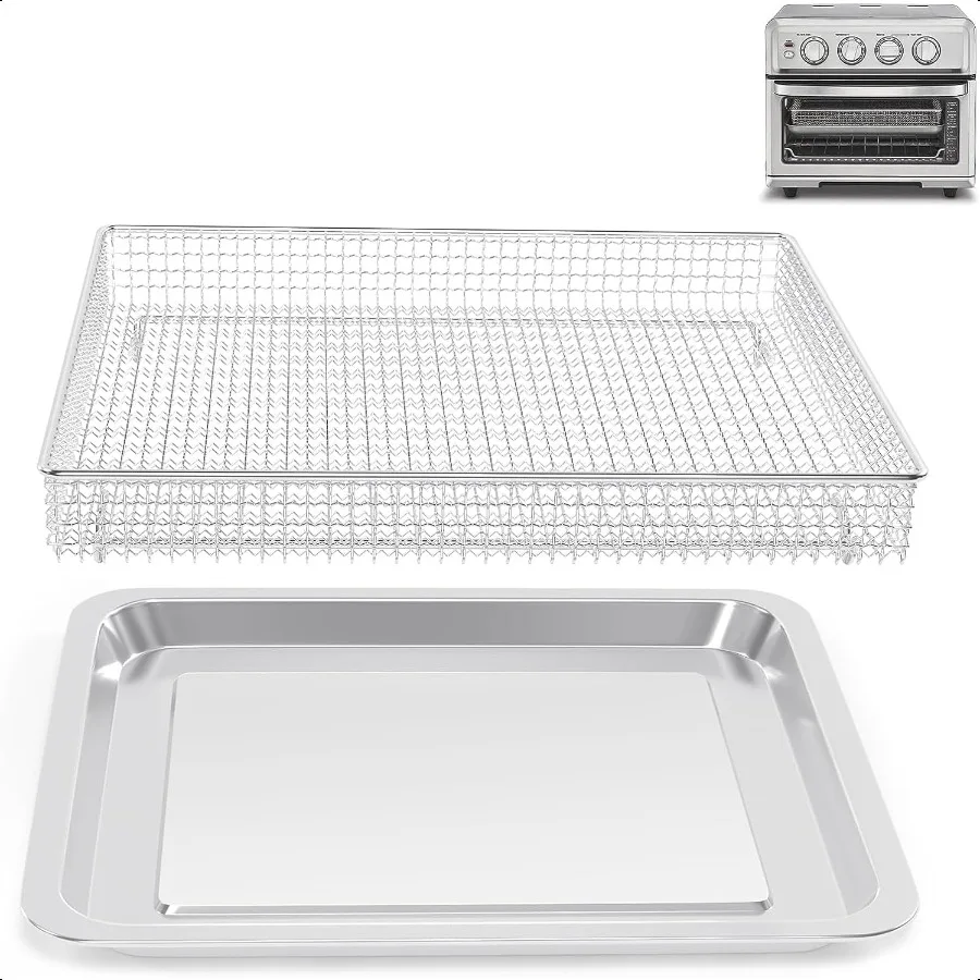 Stainl Steel Baking Tray Pan and Air Fryer Basket Compatible with Cuisinart Airfryer TOA060 and TOA065 Deep Fryer Parts Accorie
Stainl Steel Baking Tray Pan and Air Fryer Basket Compatible with Cuisinart Airfryer TOA060 and TOA065 Deep Fryer Parts Accorie