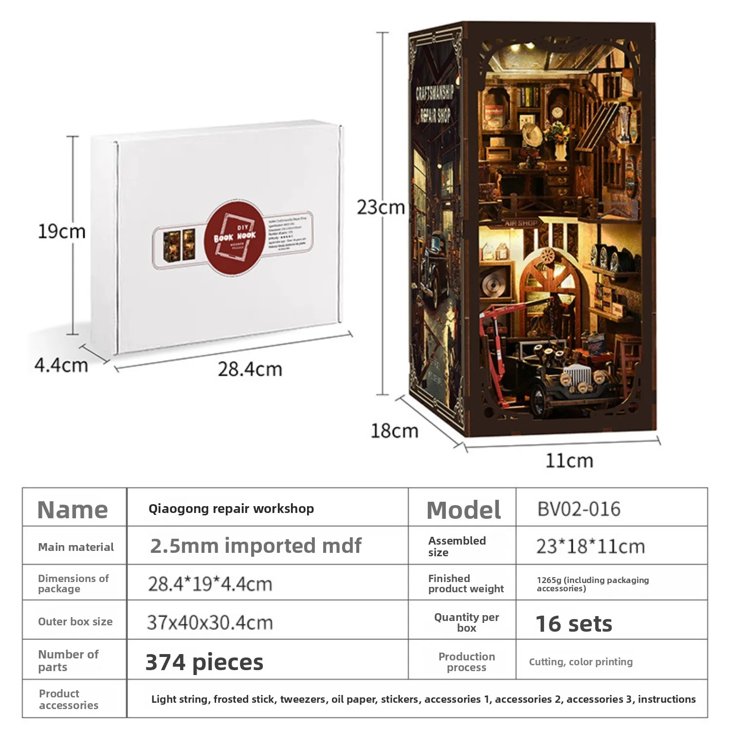 booknook Qiaogong Auto Repair Workshop DIY Cabin Model House Construction Hand Assembled Miniature Model House Creative Toys
booknook Qiaogong Auto Repair Workshop DIY Cabin Model House Construction Hand Assembled Miniature Model House Creative Toys