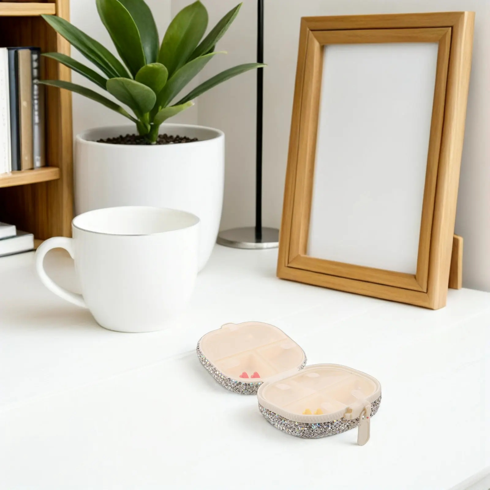 Compact Mini Rhinestone Pill Organizer Portable 4 Grid Pill Case Travel Medicine Holder Purse Pocket Medication Case for Purse
Compact Mini Rhinestone Pill Organizer Portable 4 Grid Pill Case Travel Medicine Holder Purse Pocket Medication Case for Purse