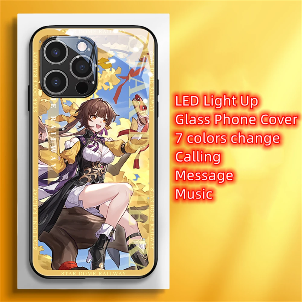 Luminous Tempered Glass Phone Case LED Up Cover For Samsung S23 S22 S21 S20 Ultra Plus Note 20 A53 A54 A32 For Star Dome Railway
Luminous Tempered Glass Phone Case LED Up Cover For Samsung S23 S22 S21 S20 Ultra Plus Note 20 A53 A54 A32 For Star Dome Railway