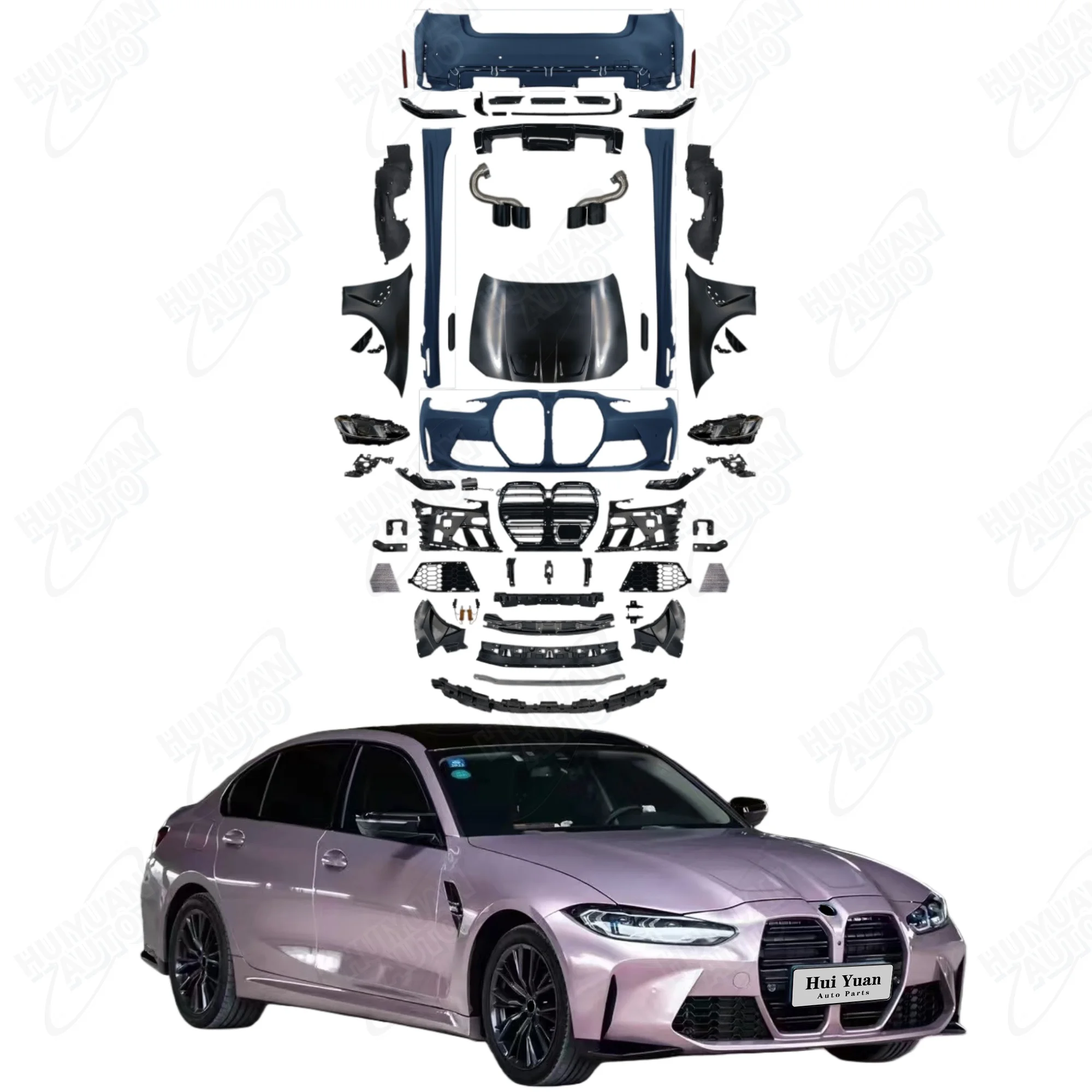 Direct Fitment Car Bumper for 3 Series G20 G28 2019-2025 Change to M3 Style Include Front Bumper Assembly Grille
Direct Fitment Car Bumper for 3 Series G20 G28 2019-2025 Change to M3 Style Include Front Bumper Assembly Grille