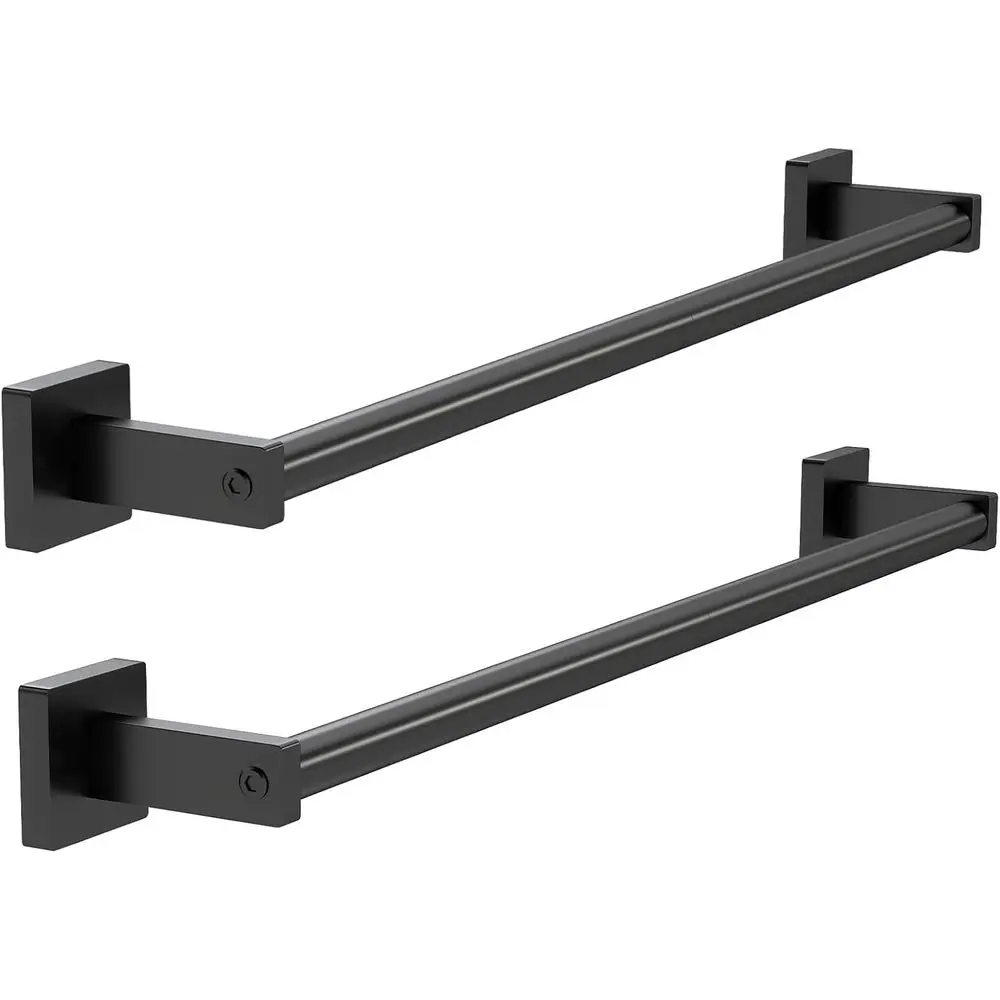 24-Inch Black Metal Wall-Mounted Double Towel Bar for Bathroom
24-Inch Black Metal Wall-Mounted Double Towel Bar for Bathroom
