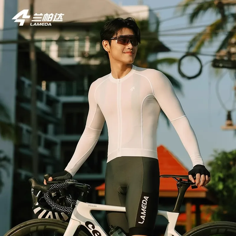 LAMEDA Men's Long Sleeve Cycling Jersey COOLMAX Quick-dry Bicycle Shirt With UV Protection Back Zipper Pocket For Road Cycling
LAMEDA Men's Long Sleeve Cycling Jersey COOLMAX Quick-dry Bicycle Shirt With UV Protection Back Zipper Pocket For Road Cycling