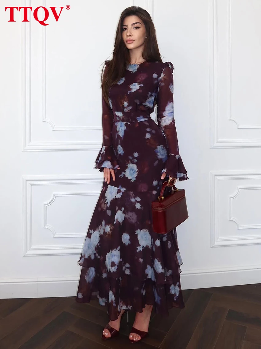 TTQV Fashion Loose Print Women Dress 2026 Autumn O-Neck Long Sleeve Ankle Length Dresses Elegant Classic High Waist Female Dress
TTQV Fashion Loose Print Women Dress 2026 Autumn O-Neck Long Sleeve Ankle Length Dresses Elegant Classic High Waist Female Dress