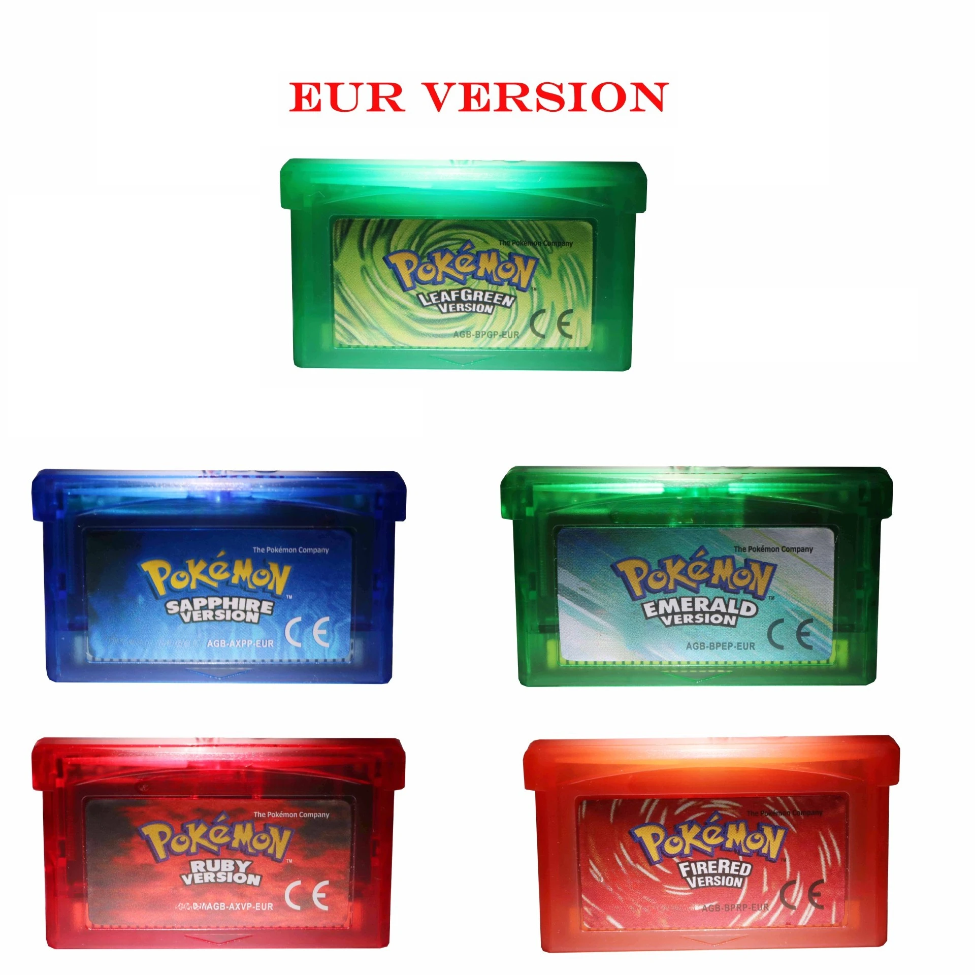 GBA Game Cards Video Game Cassettes Pokemon Game Blue/Red/Green/Fiery Red/Leaf Green European Version English
GBA Game Cards Video Game Cassettes Pokemon Game Blue/Red/Green/Fiery Red/Leaf Green European Version English