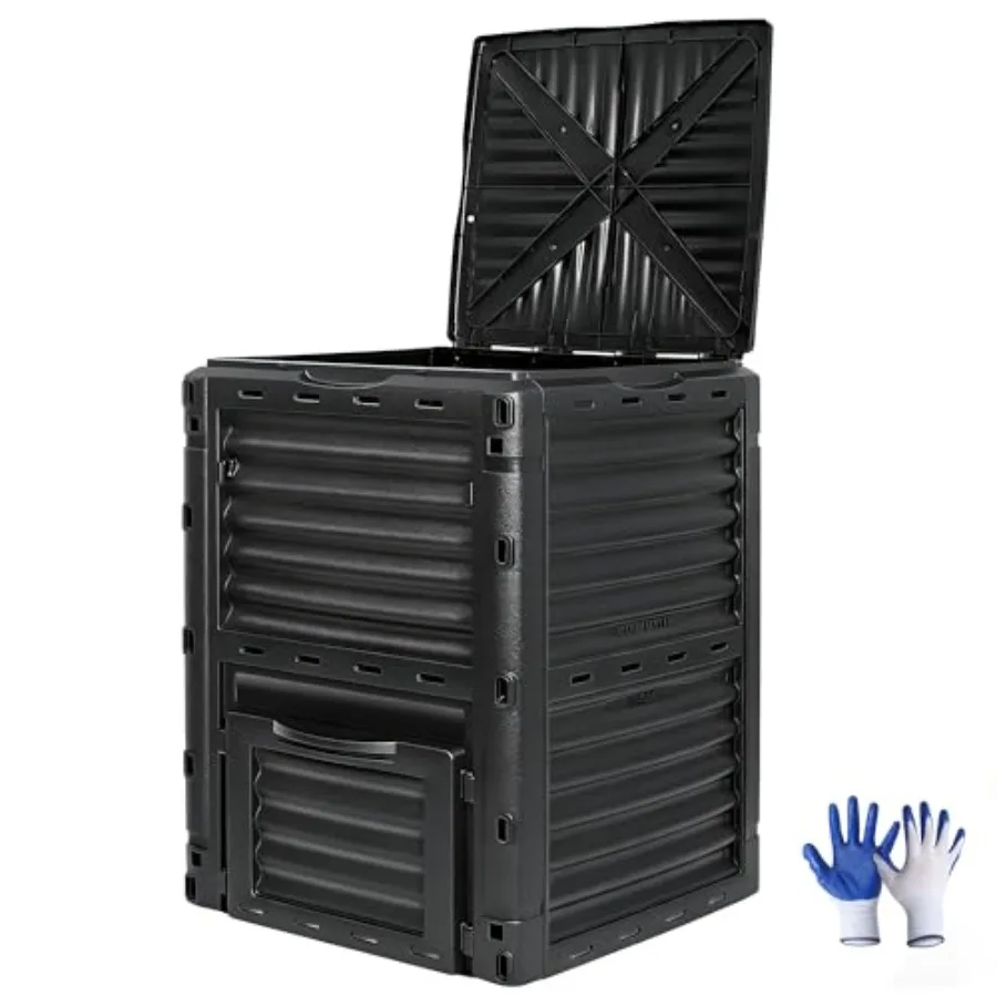 Compost Bin, Outdoor 300 L Garden Composter, Large Capacity BPA Free Material for Fast Creation of Fertile Soil, Easy to Assemb
Compost Bin, Outdoor 300 L Garden Composter, Large Capacity BPA Free Material for Fast Creation of Fertile Soil, Easy to Assemb