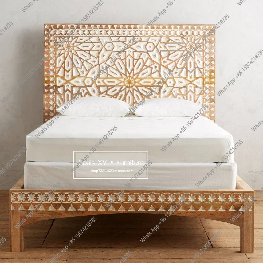 MX South East Asia Thai Solid Wood Bed Hand Carved High Back Bed Master Bedroom Double Wedding Bed Retro Old
MX South East Asia Thai Solid Wood Bed Hand Carved High Back Bed Master Bedroom Double Wedding Bed Retro Old