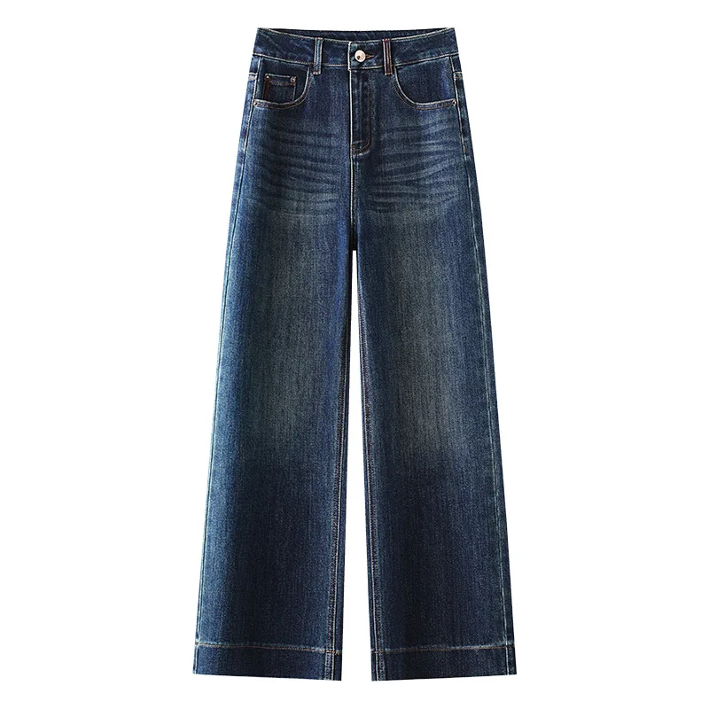 Модные джинсовые широкие брюки с высокой талией для женщин, осенний новый тренд, популярные утягивающие универсальные прямые брюки
Модные джинсовые широкие брюки с высокой талией для женщин, осенний новый тренд, популярные утягивающие универсальные прямые брюки