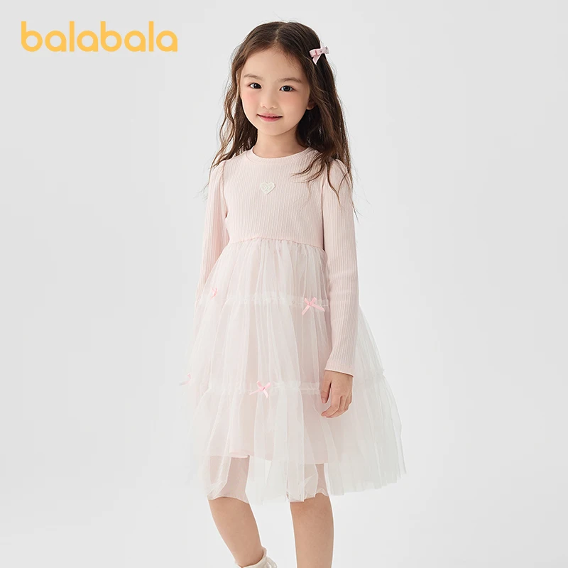 Balabala Mesh Princess Dress Girl 2025 New Spring Sweet Bowknot Dress for Weddings and Celebrations
Balabala Mesh Princess Dress Girl 2025 New Spring Sweet Bowknot Dress for Weddings and Celebrations
