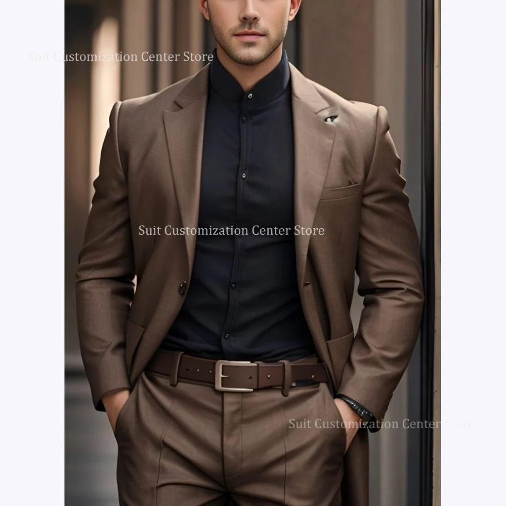 Notch Lapel Suits For Men Classic Single Breasted Slim 2 Piece Business Casual Jacket Pants Office Meeting Prom Elegant Man Suit
Notch Lapel Suits For Men Classic Single Breasted Slim 2 Piece Business Casual Jacket Pants Office Meeting Prom Elegant Man Suit