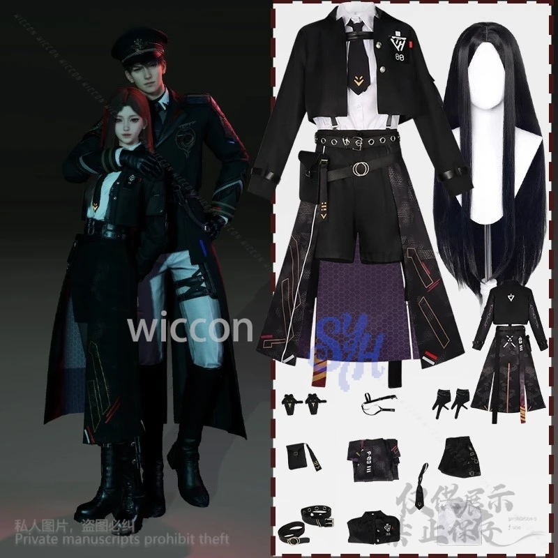 Anime Game Love And Deepspace Cosplay Heroine Black Punk Coat Dress Nightbreaker Shadow Lolita Wigs Halloween Party Customized
Anime Game Love And Deepspace Cosplay Heroine Black Punk Coat Dress Nightbreaker Shadow Lolita Wigs Halloween Party Customized